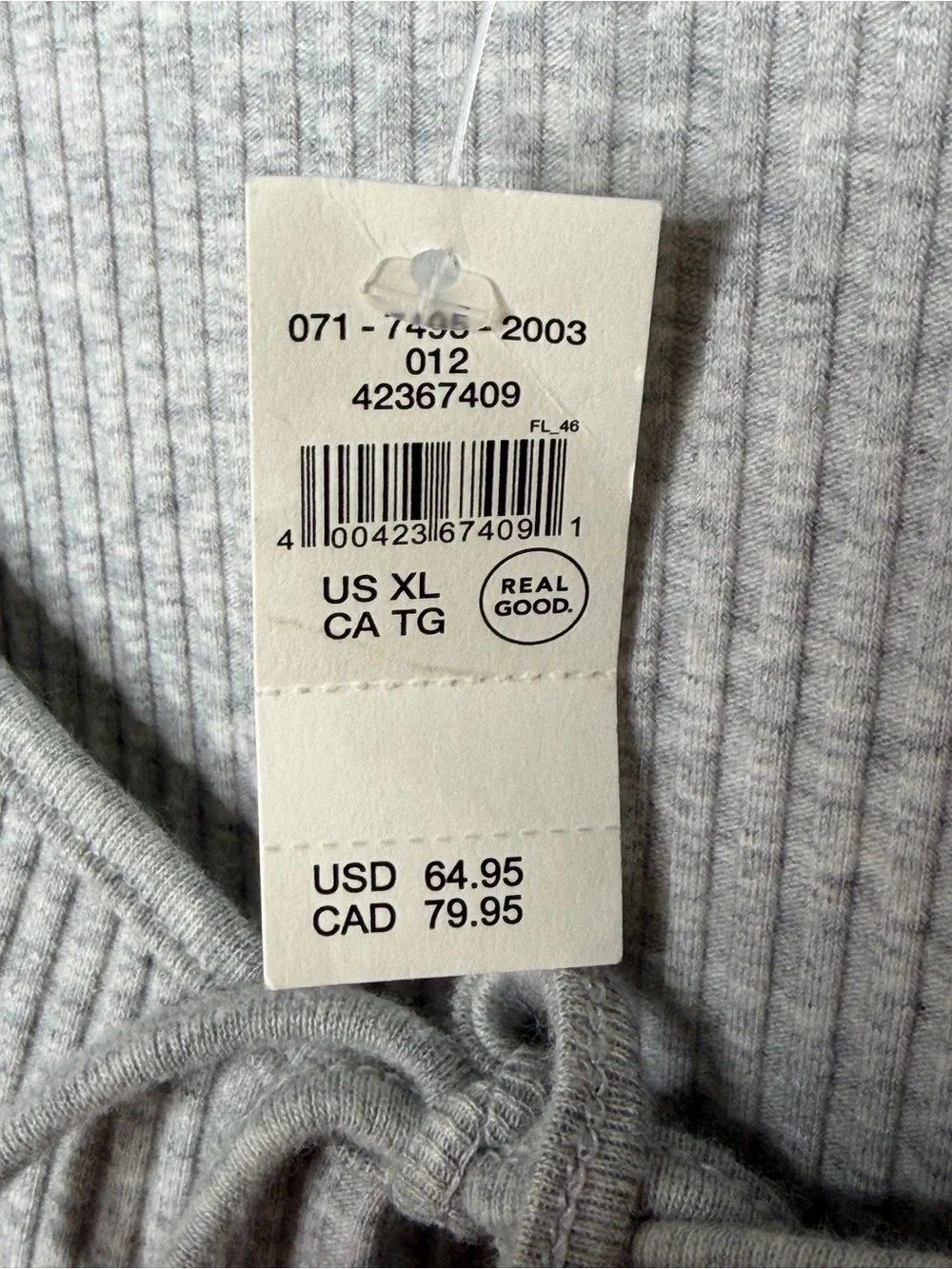 NWT Arie Ribbed Long Sleeve Scoop Neck Maxi Dress - Light Gray